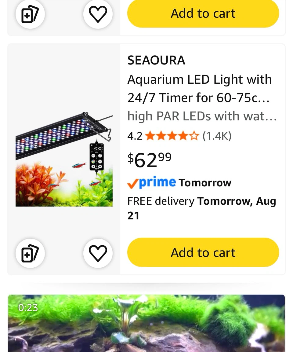 SEAOURA Aquarium LED Light with 24/7 Timer