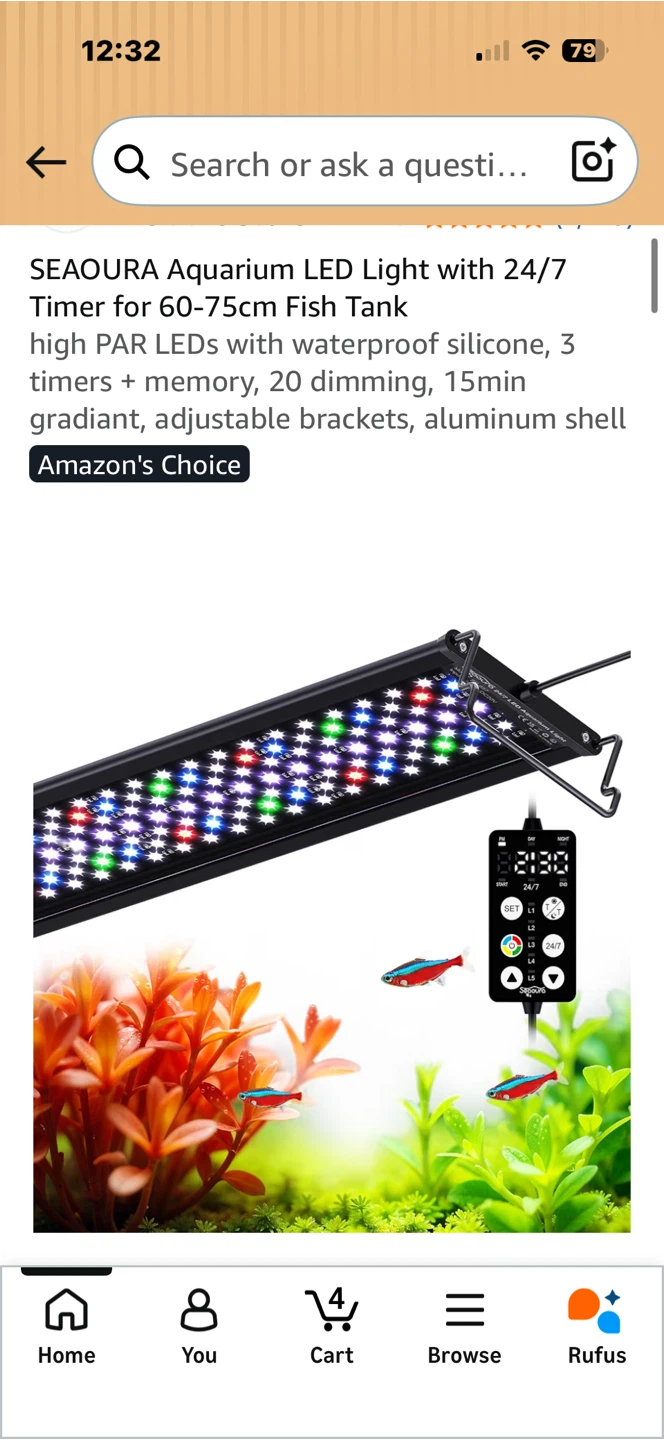 SEAOURA Aquarium LED Light with 24/7 Timer - photo 2