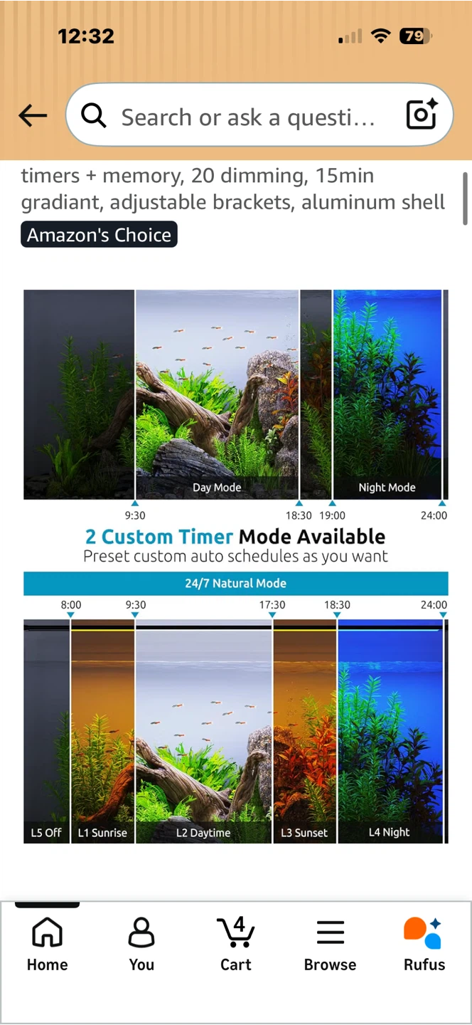 SEAOURA Aquarium LED Light with 24/7 Timer - photo 3