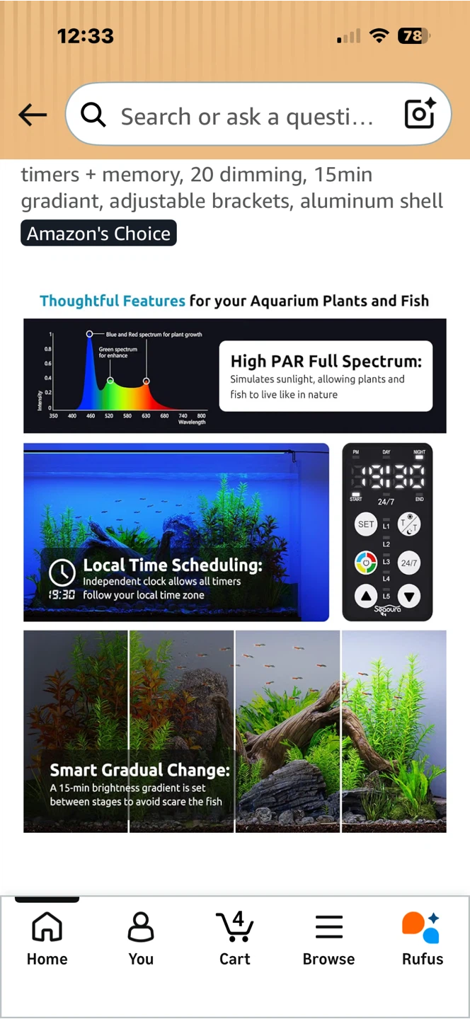 SEAOURA Aquarium LED Light with 24/7 Timer - photo 5