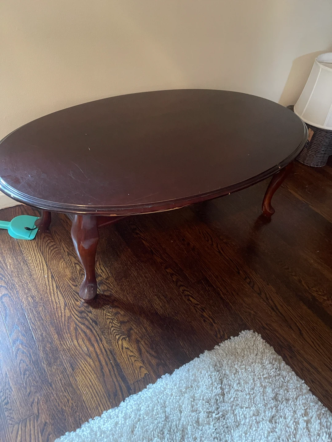 Dark Brown Oval Coffee Table - photo 2