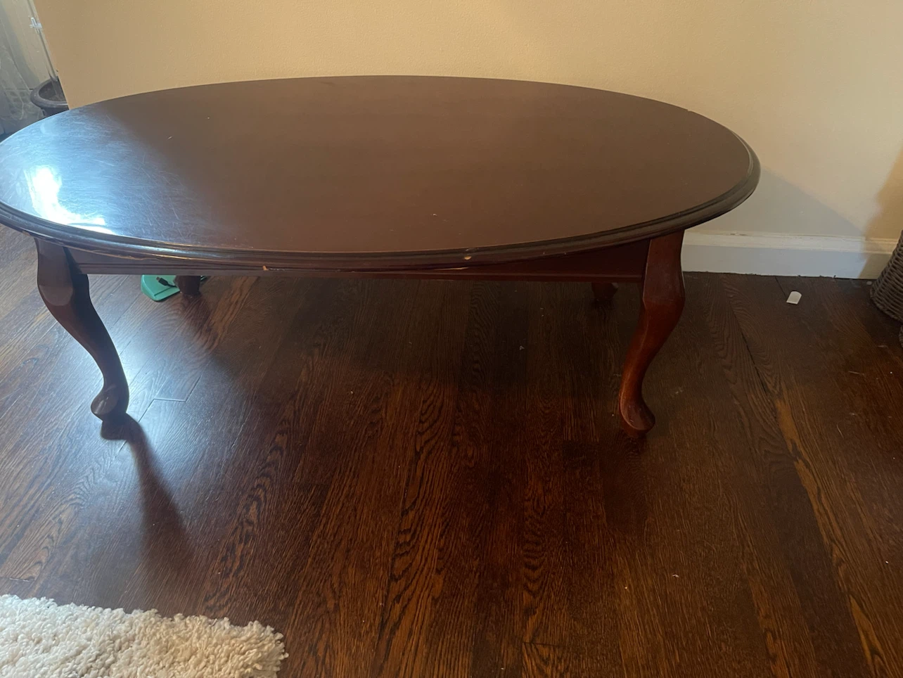 Dark Brown Oval Coffee Table - photo 3