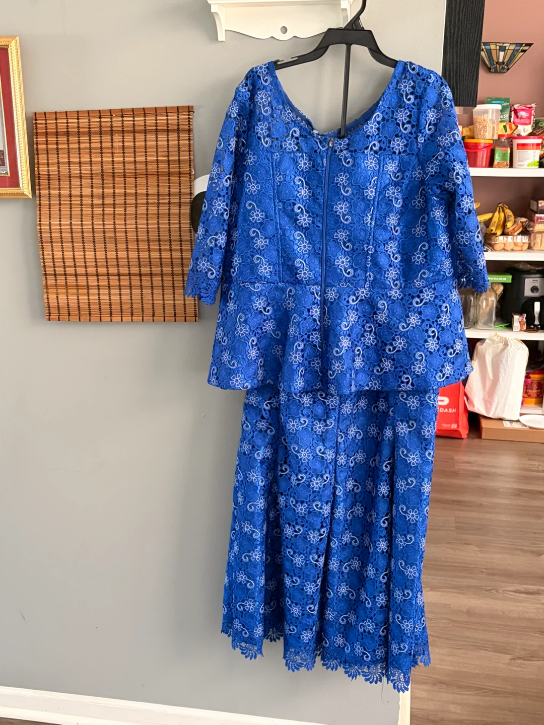 Blue Lace Two-Piece Dress Set Plus Size 20-22W - photo 4