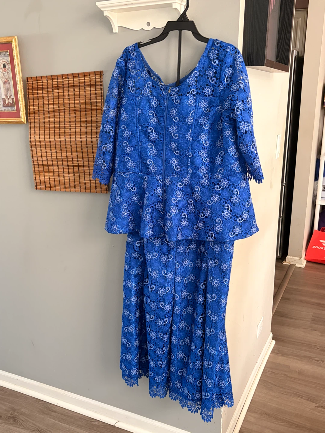 Blue Lace Two-Piece Dress Set Plus Size 20-22W - photo 5