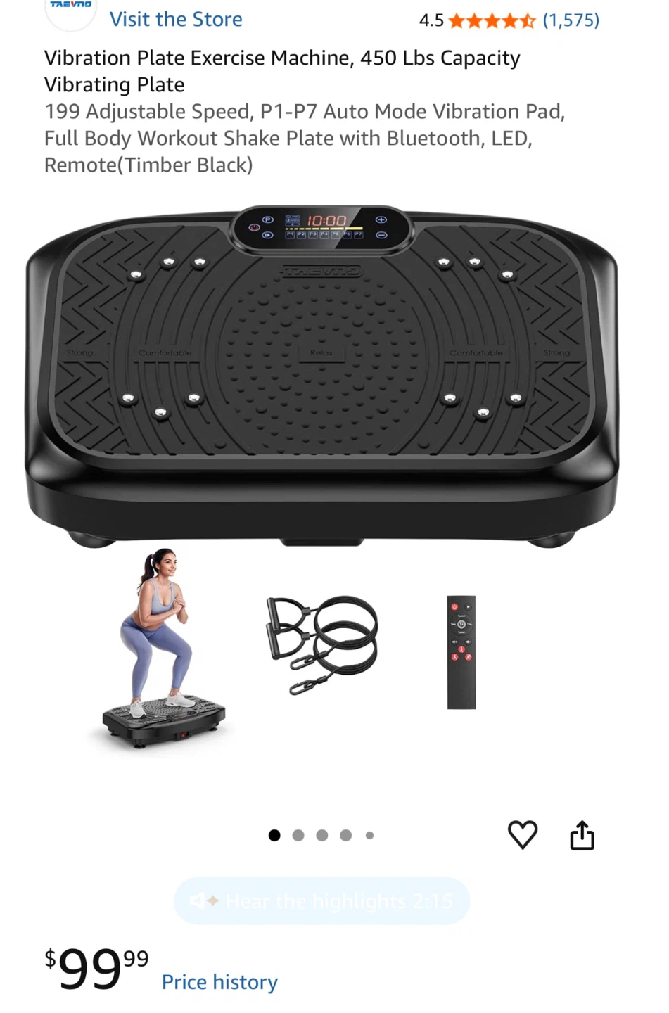 Taevno Vibration Plate Exercise Machine - photo 2