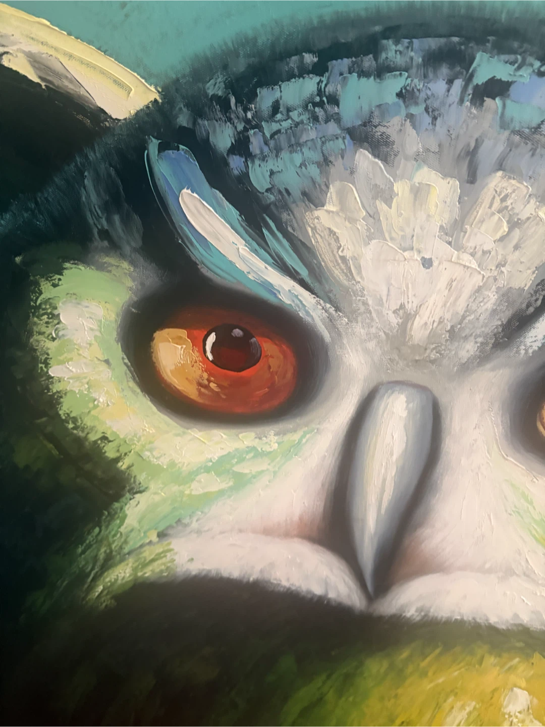 Abstract Owl Painting Canvas Art - photo 2