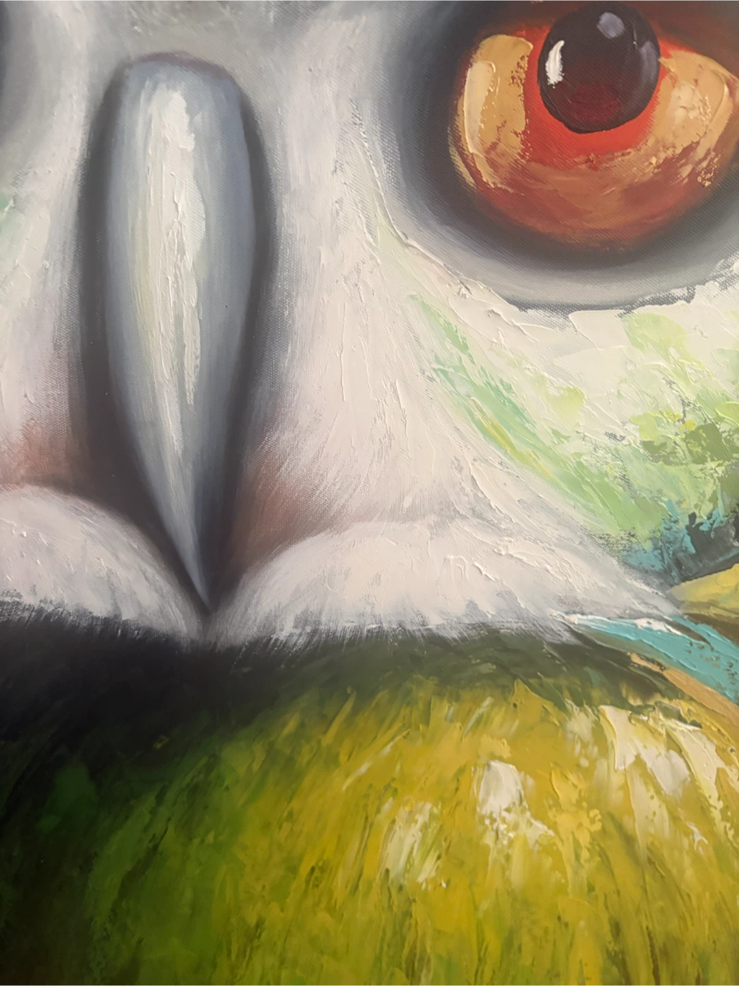 Abstract Owl Painting Canvas Art - photo 5