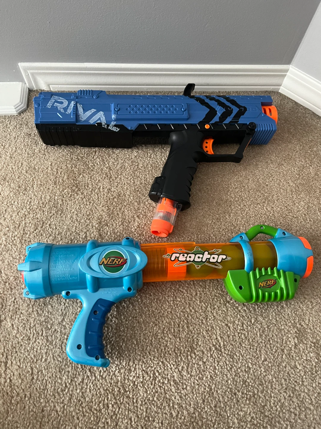Two Nerf Blasters