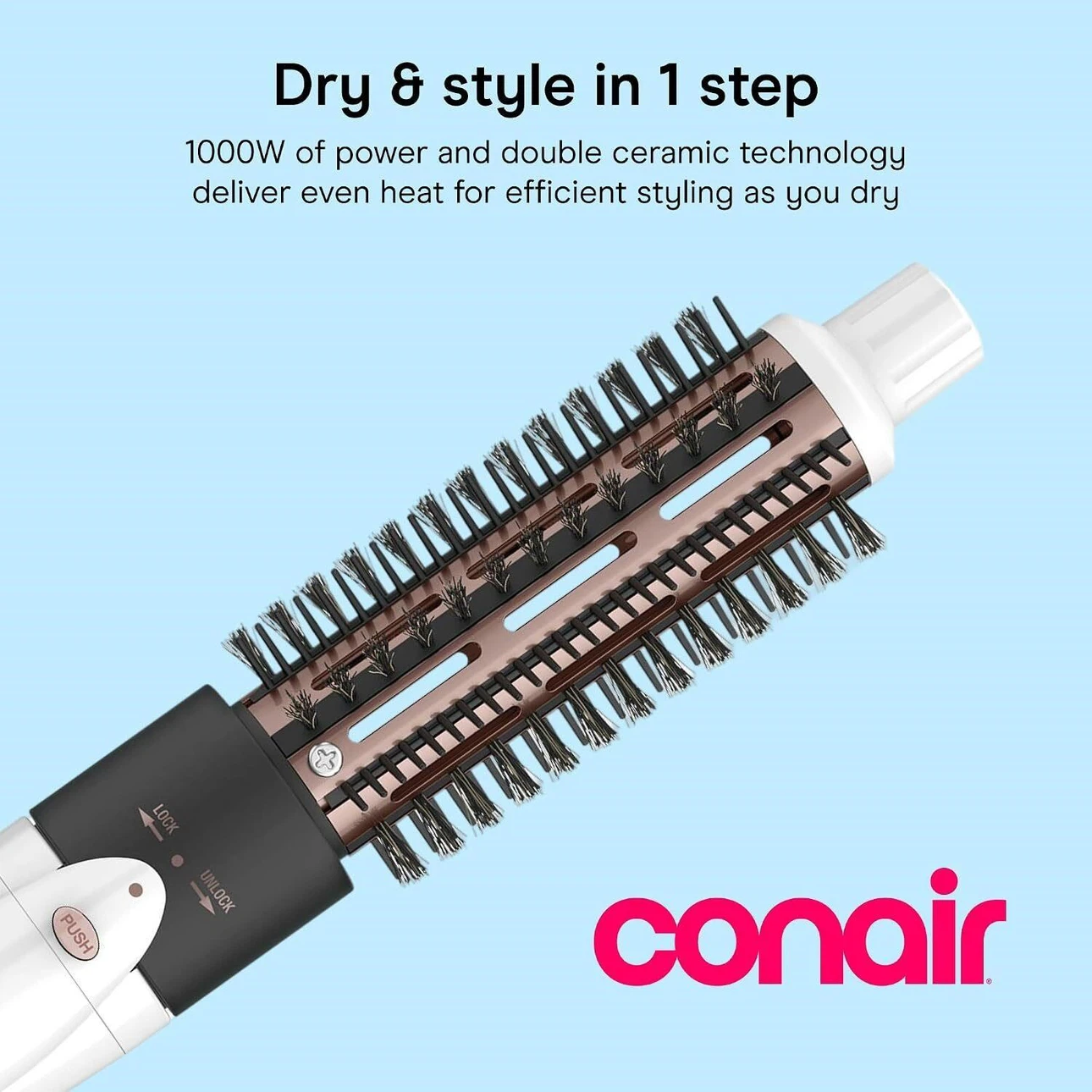 Conair 1000W 2-in-1 Hot Air Brush Styler - photo 3