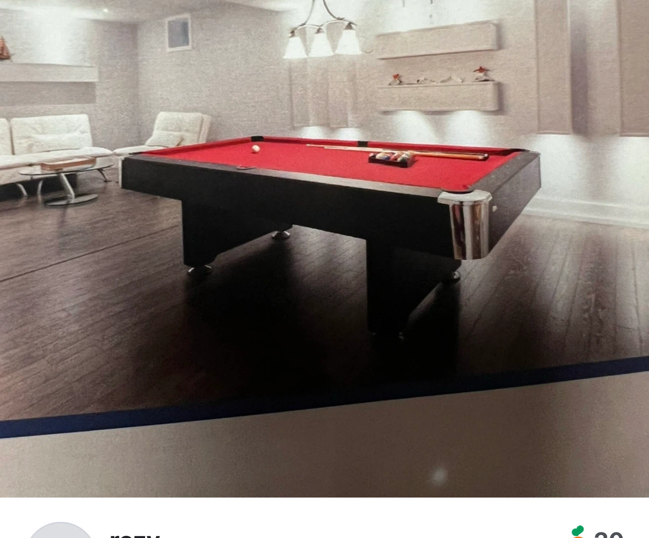 Red Pool Table - photo 2