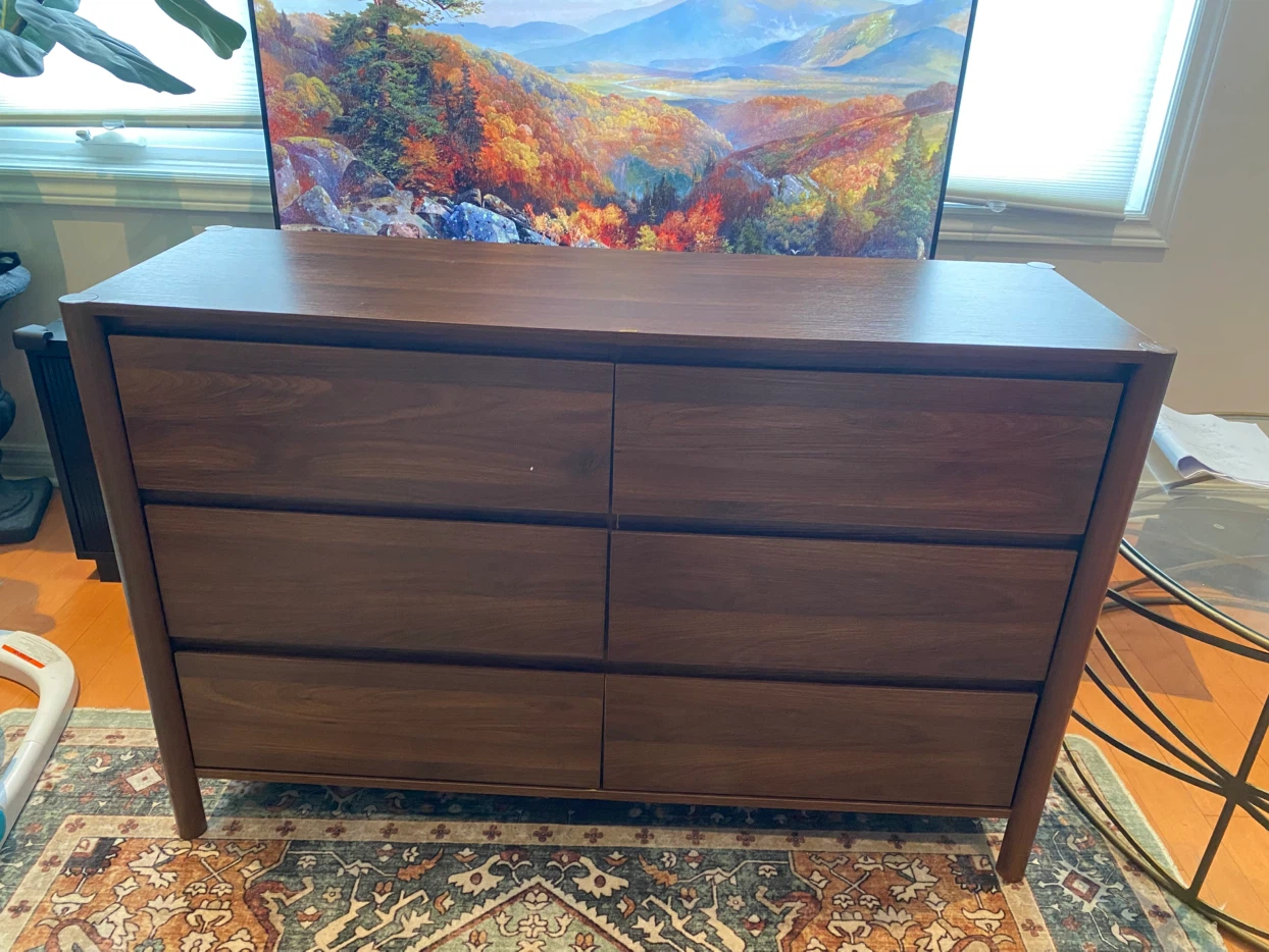 Brown Walnut Dresser
