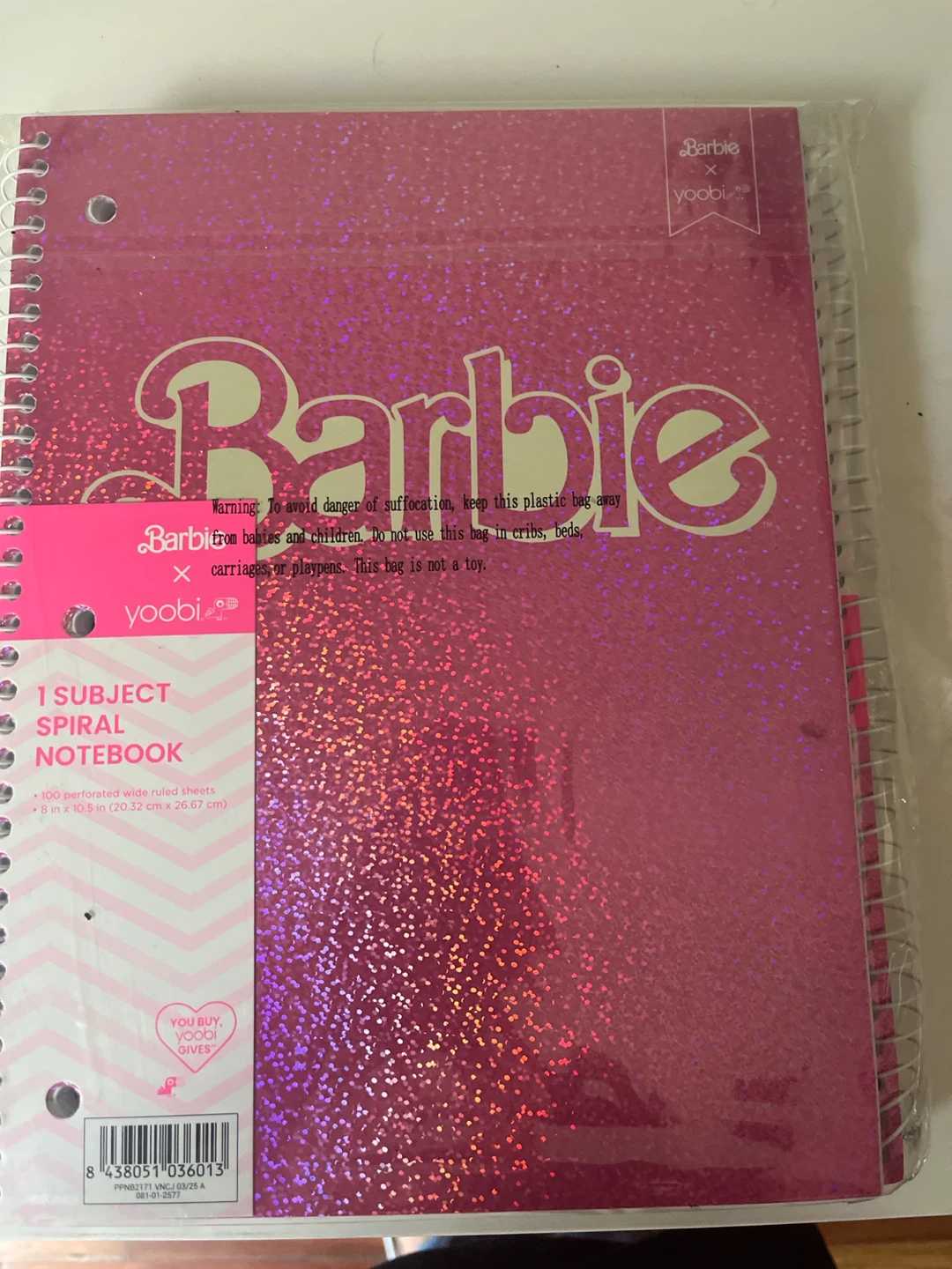 Barbie x Yoobi 1 Subject Spiral Notebook