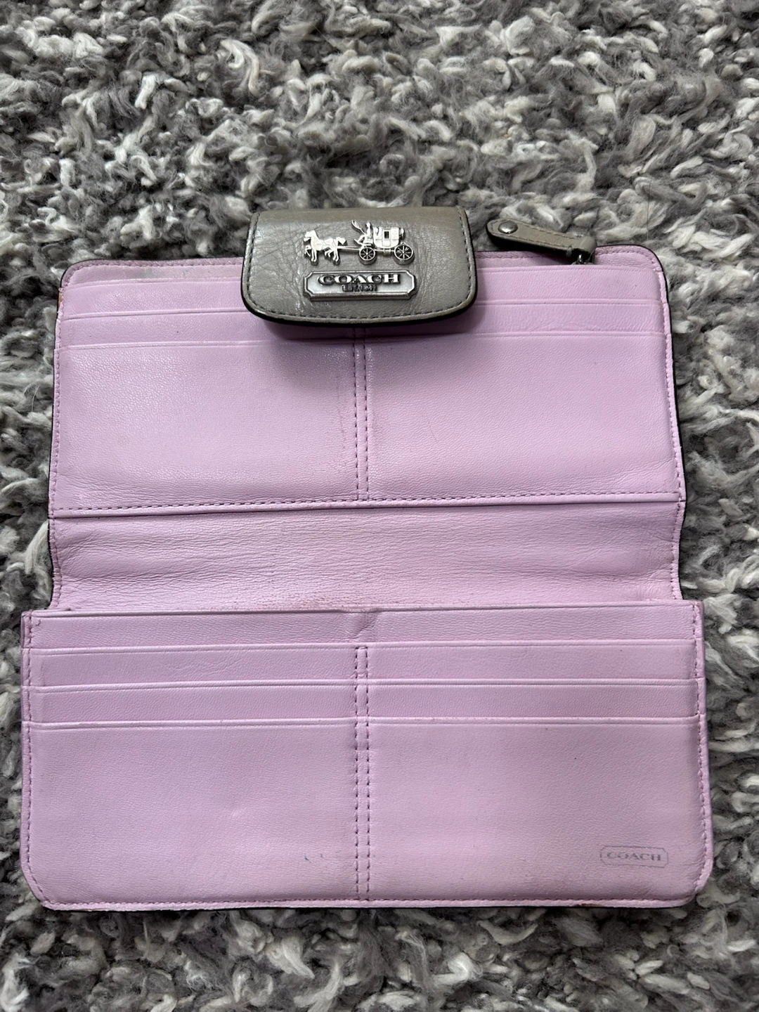 Coach leather wallet used - photo 2