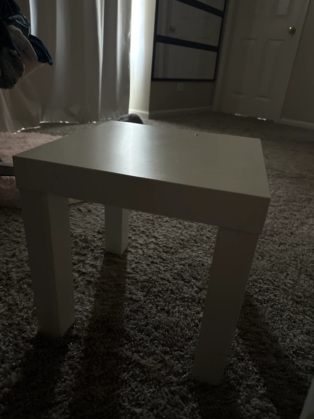 White Square Side Table