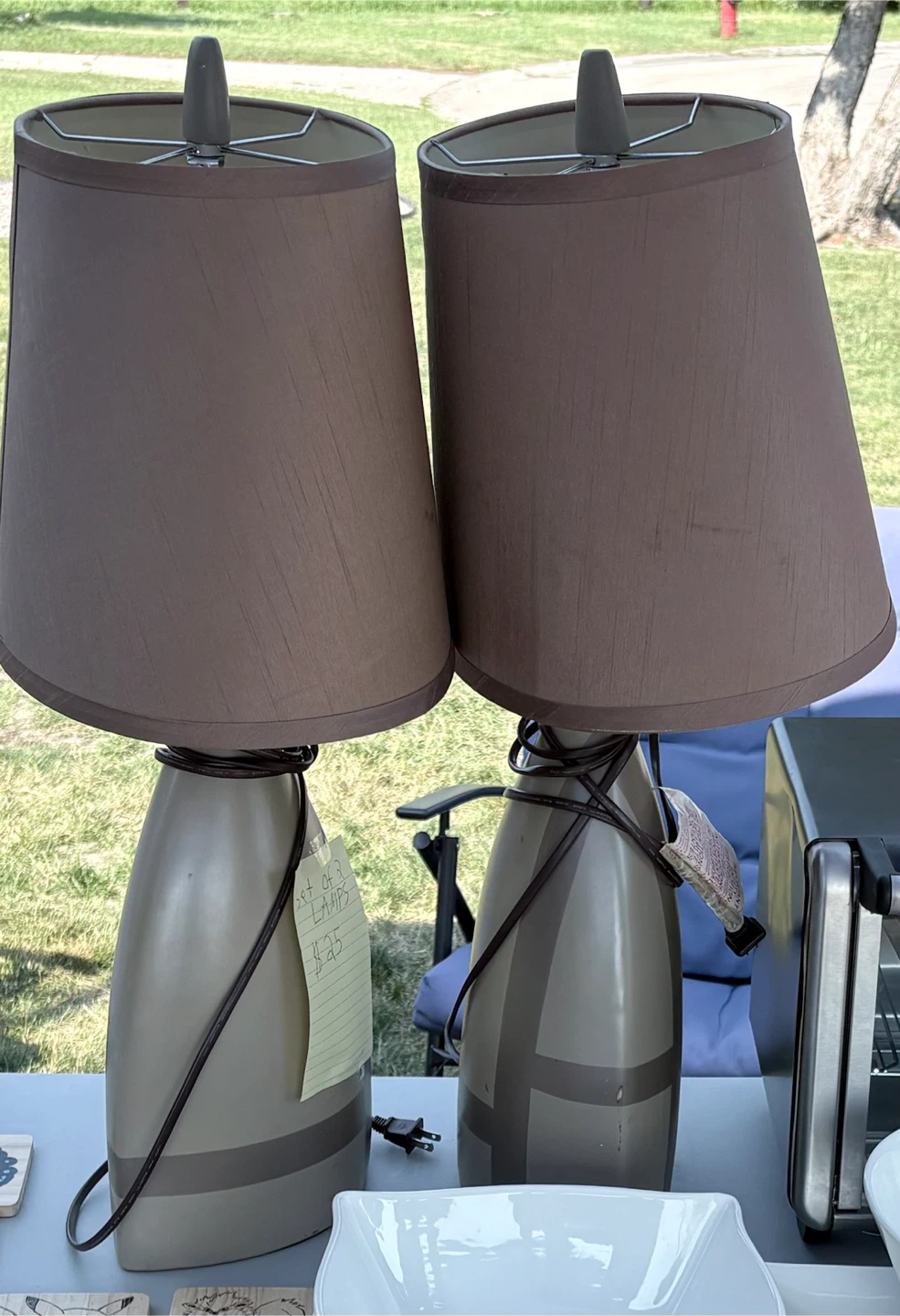 2 Brown Lamps