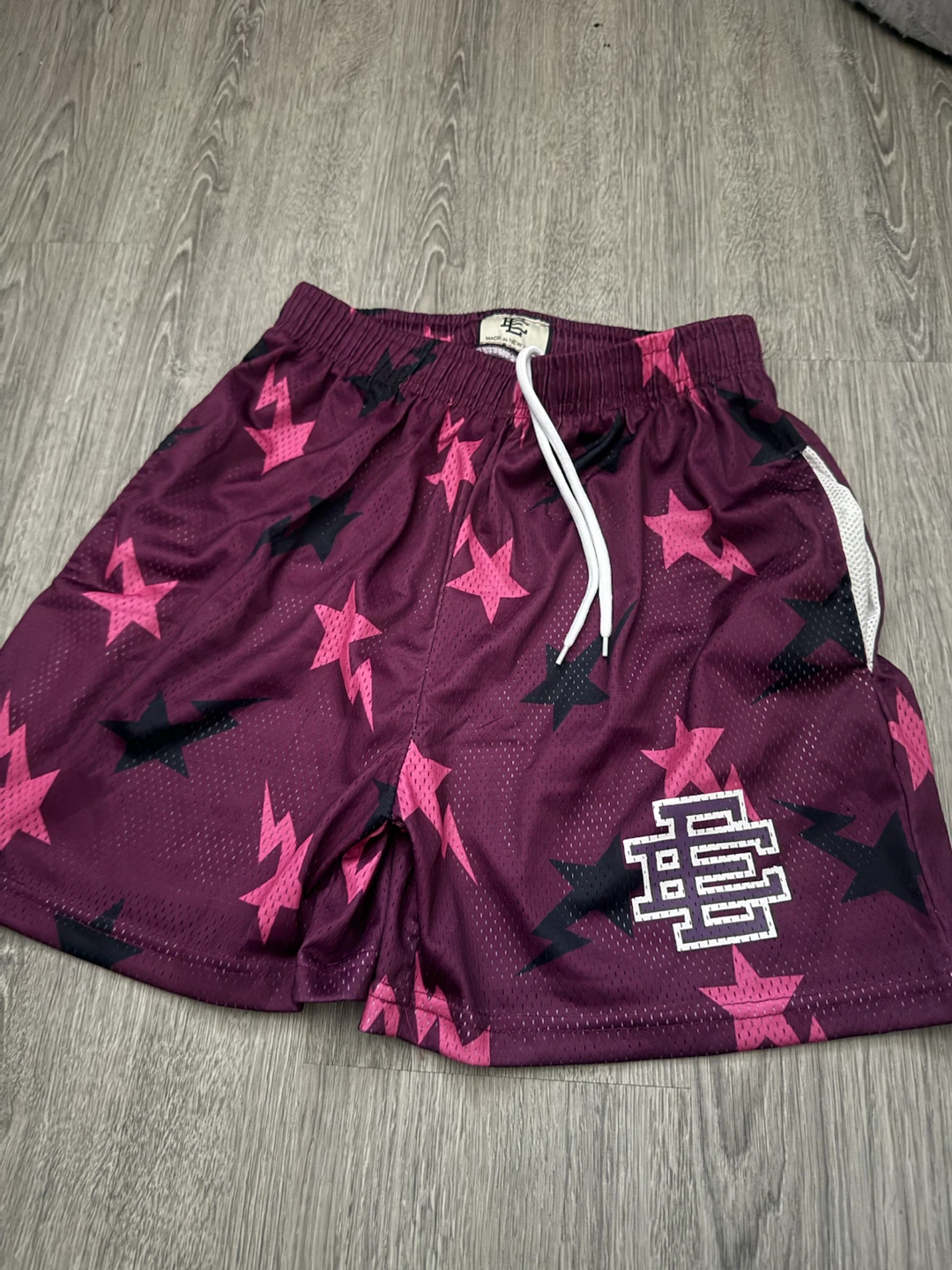 Eric Emanuel EE Stars Shorts Burgundy - photo 5