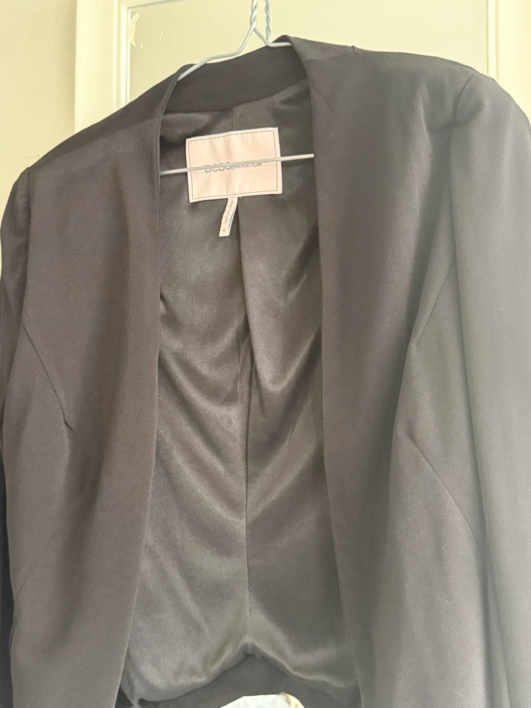 BCBGeneration Black Open Front Blazer