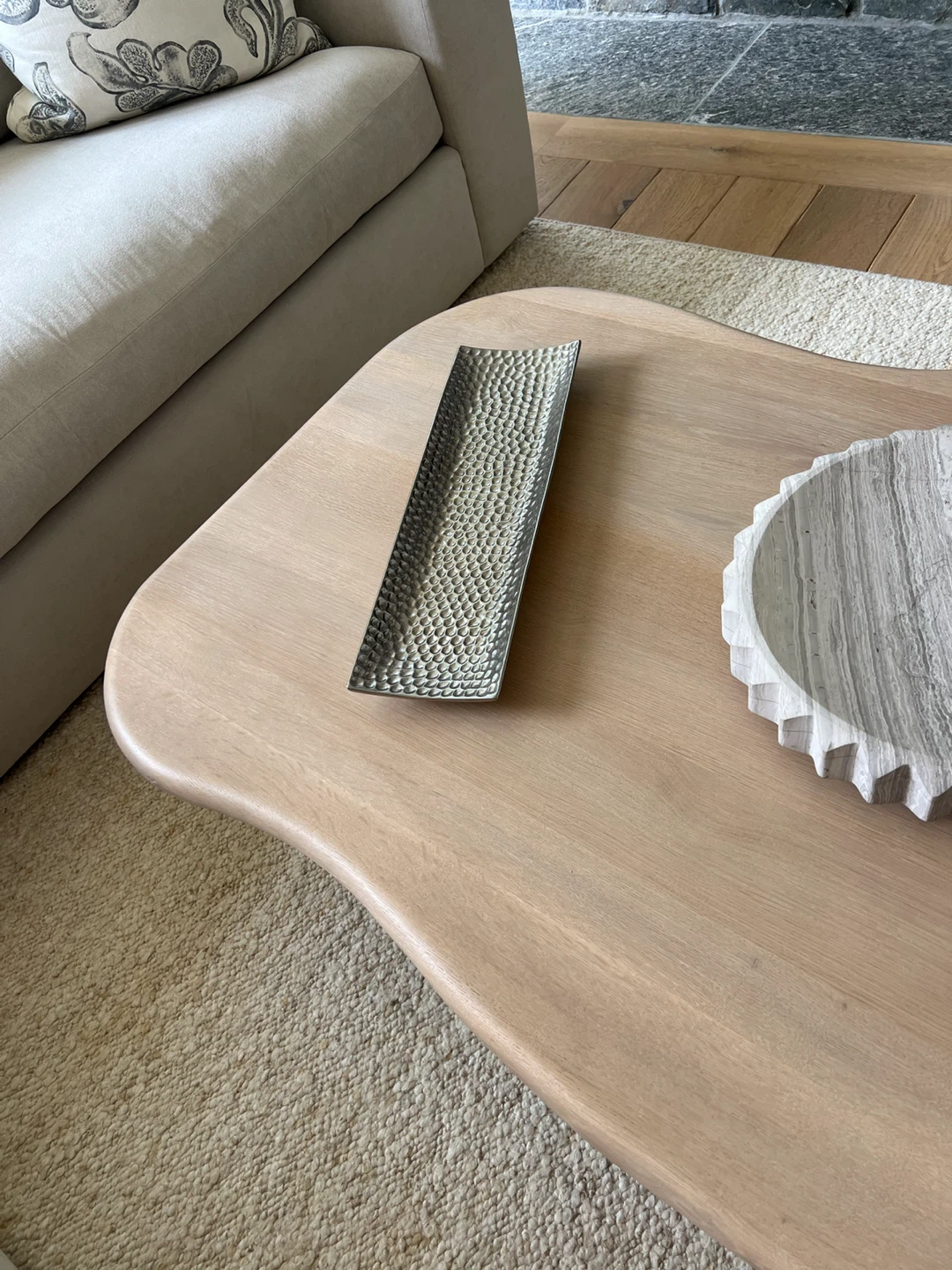Hammered Metal Rectangular Tray - photo 2
