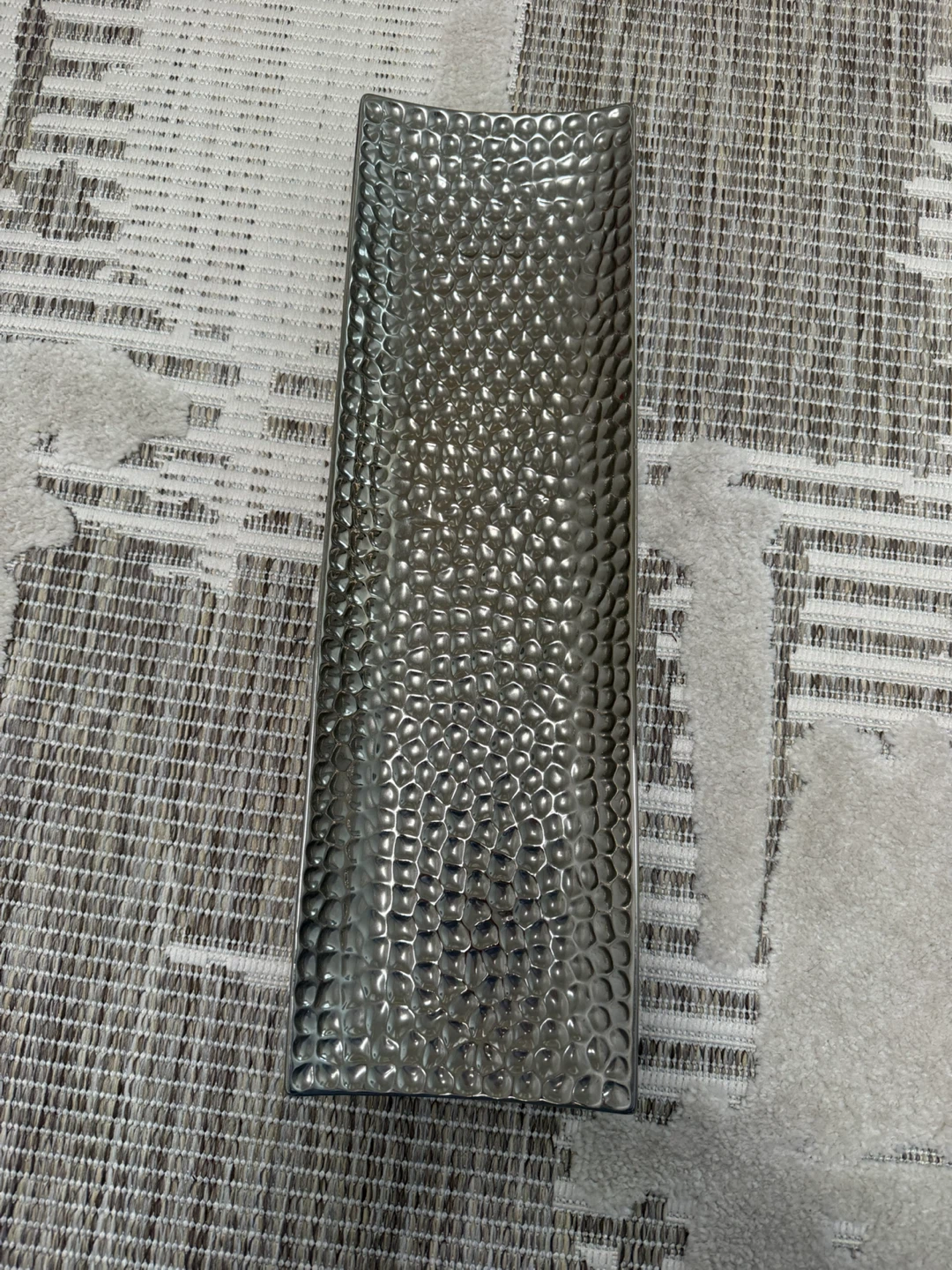 Hammered Metal Rectangular Tray - photo 3