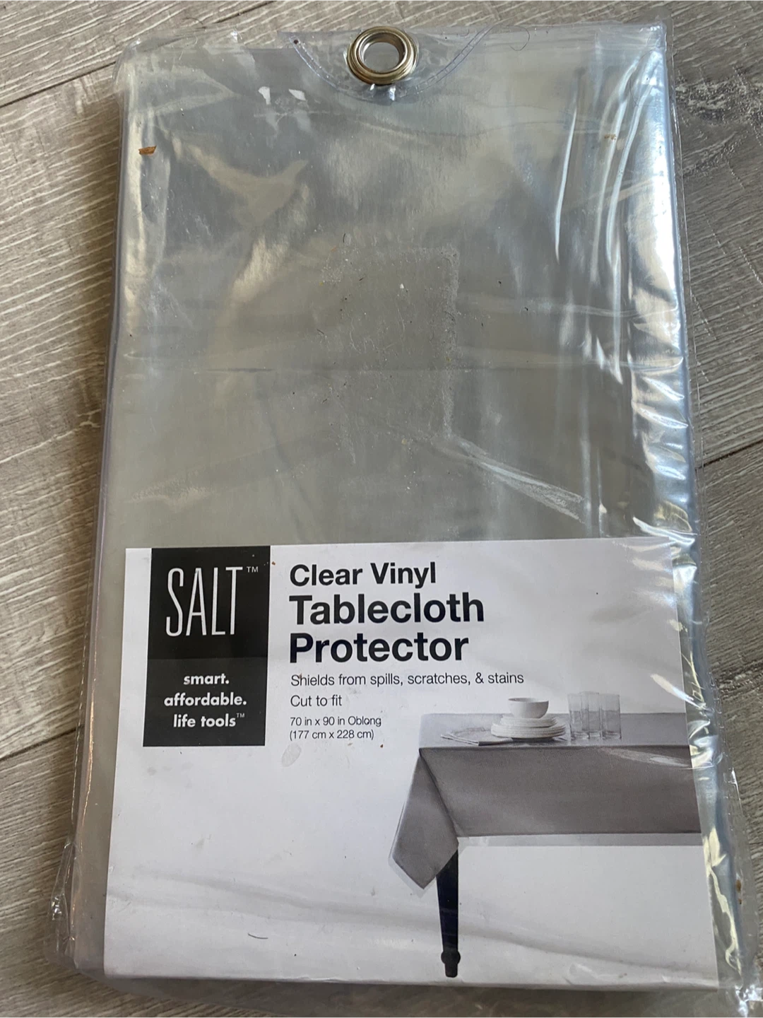 Salt Clear Vinyl Tablecloth Protector 70 in x 90 in - photo 2