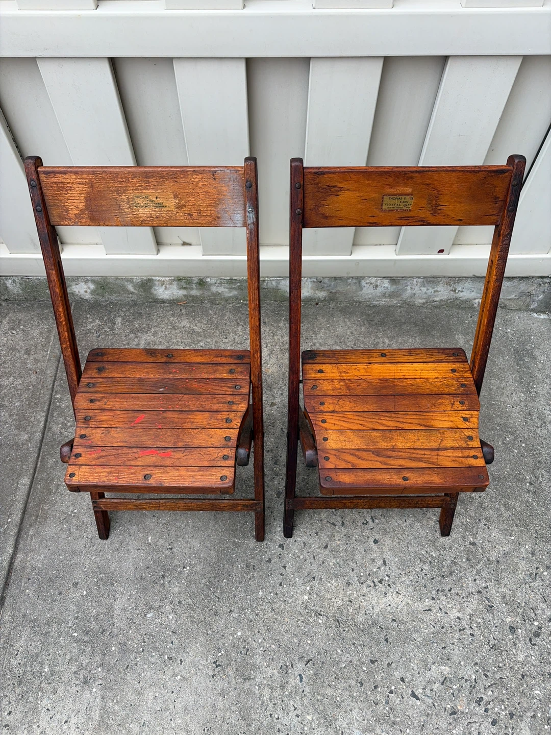 Fowler Chair & Co (Fowlerville Mich) Folding Oak Chair
