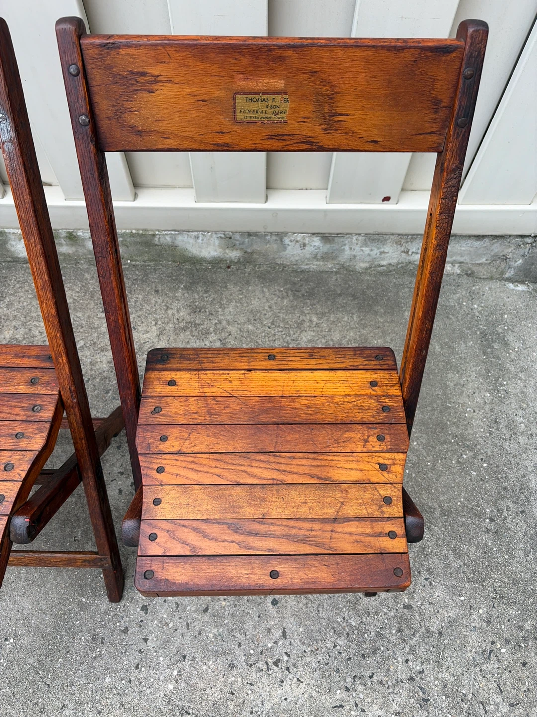 Fowler Chair & Co (Fowlerville Mich) Folding Oak Chair - photo 3