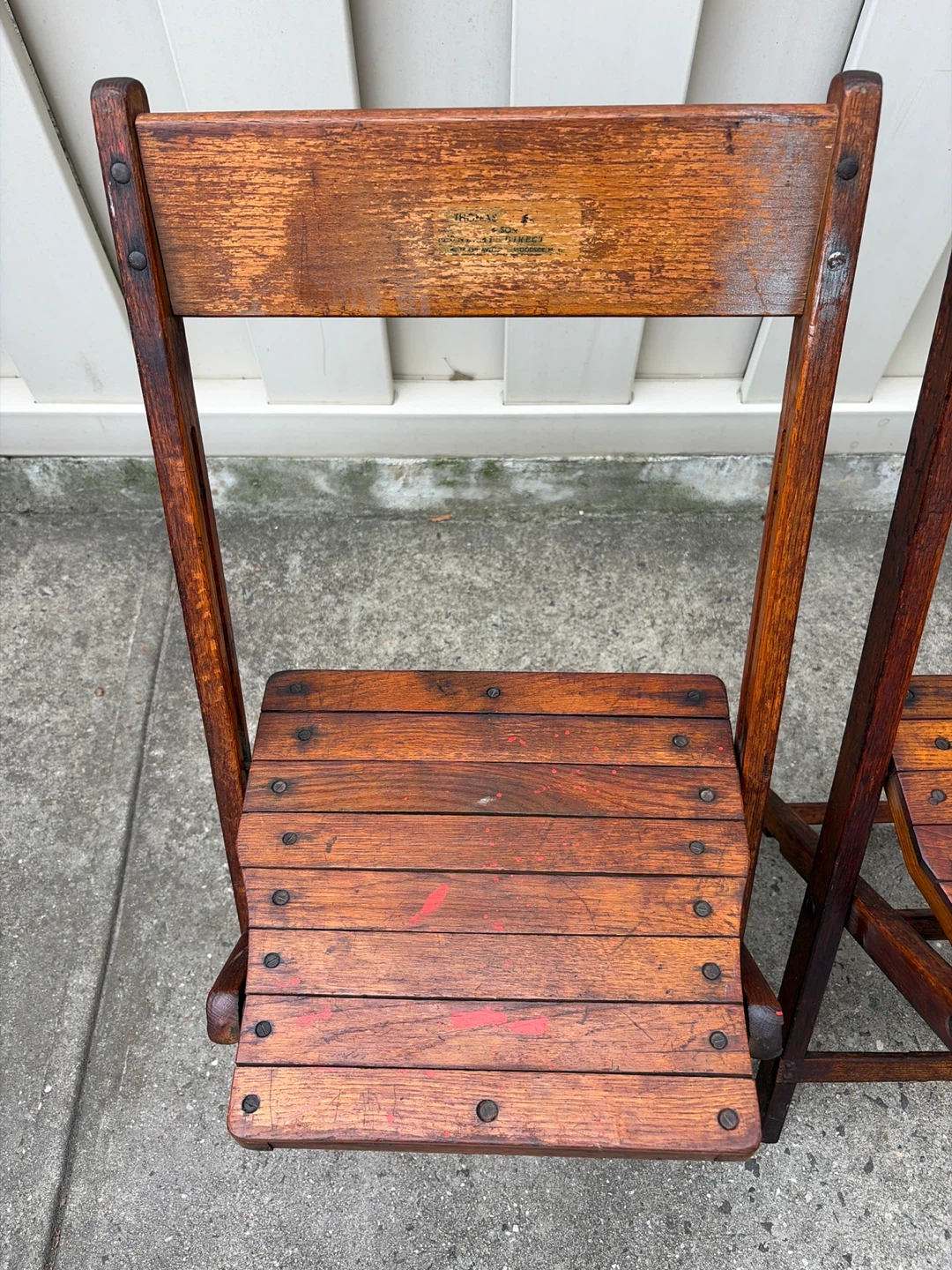 Fowler Chair & Co (Fowlerville Mich) Folding Oak Chair - photo 4