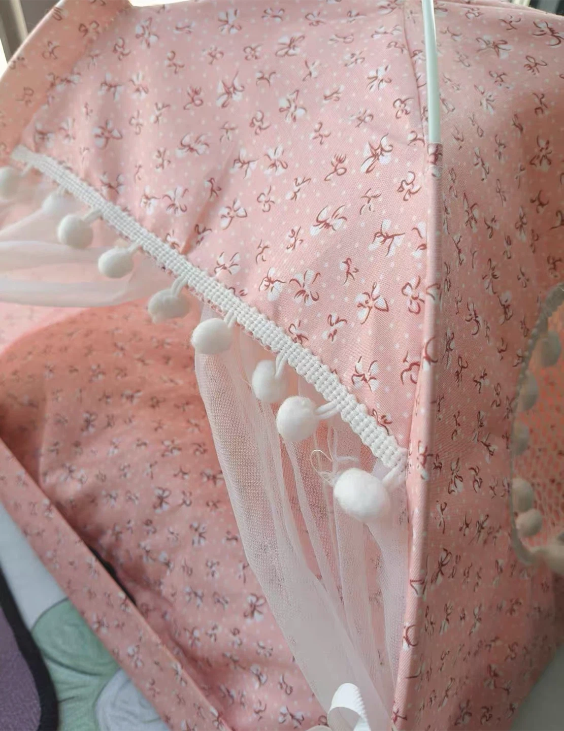 Pink Floral Pattern Indoor Pet Tent - photo 4