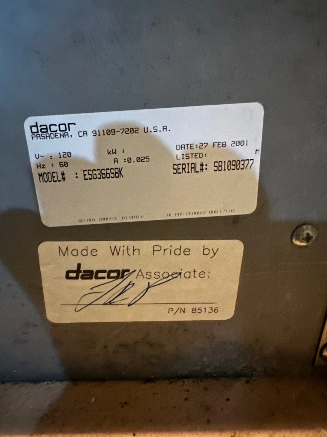 Dacor Cooktop - photo 2