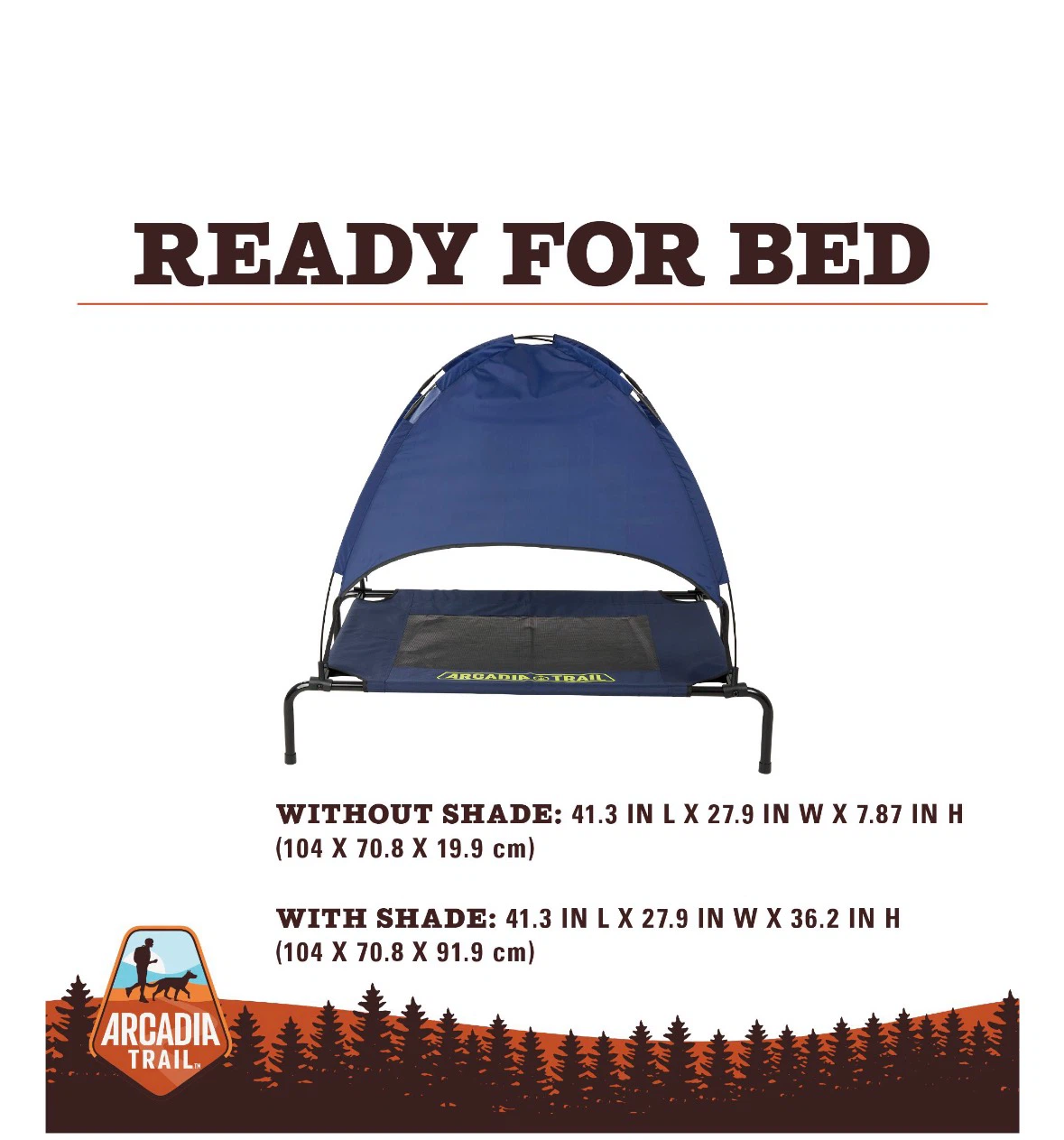 Arcadia Trail Sun Shade Elevated Dog Cot