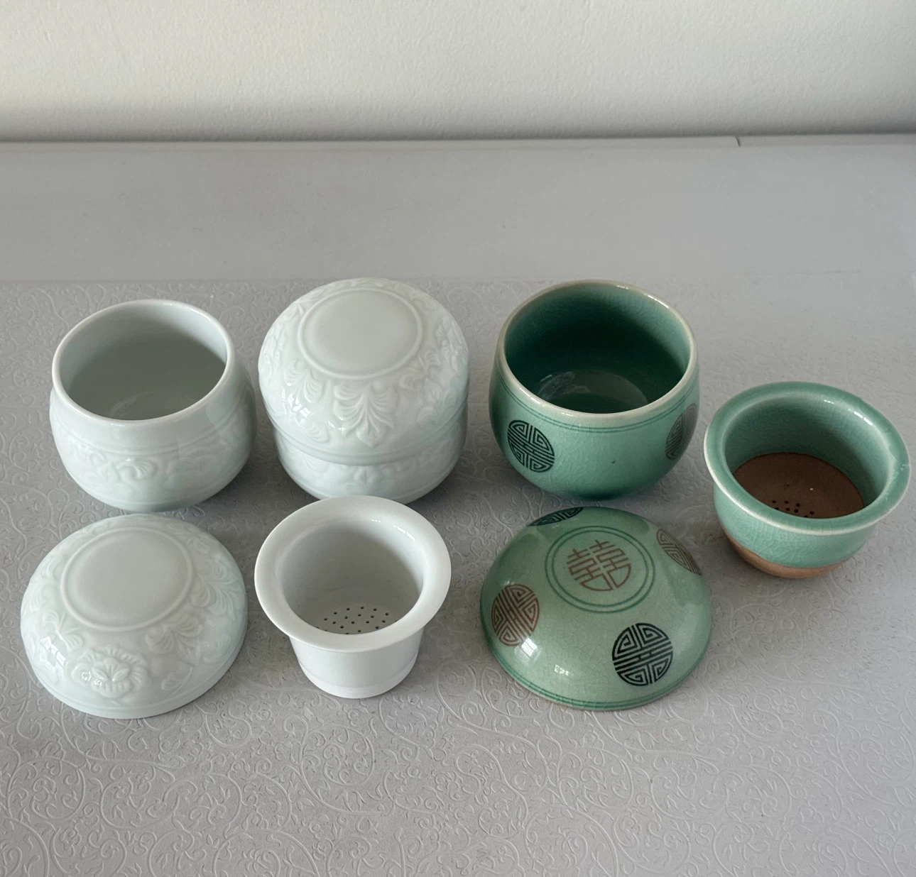 Ceramic tea cup with infuser and lid - photo 2