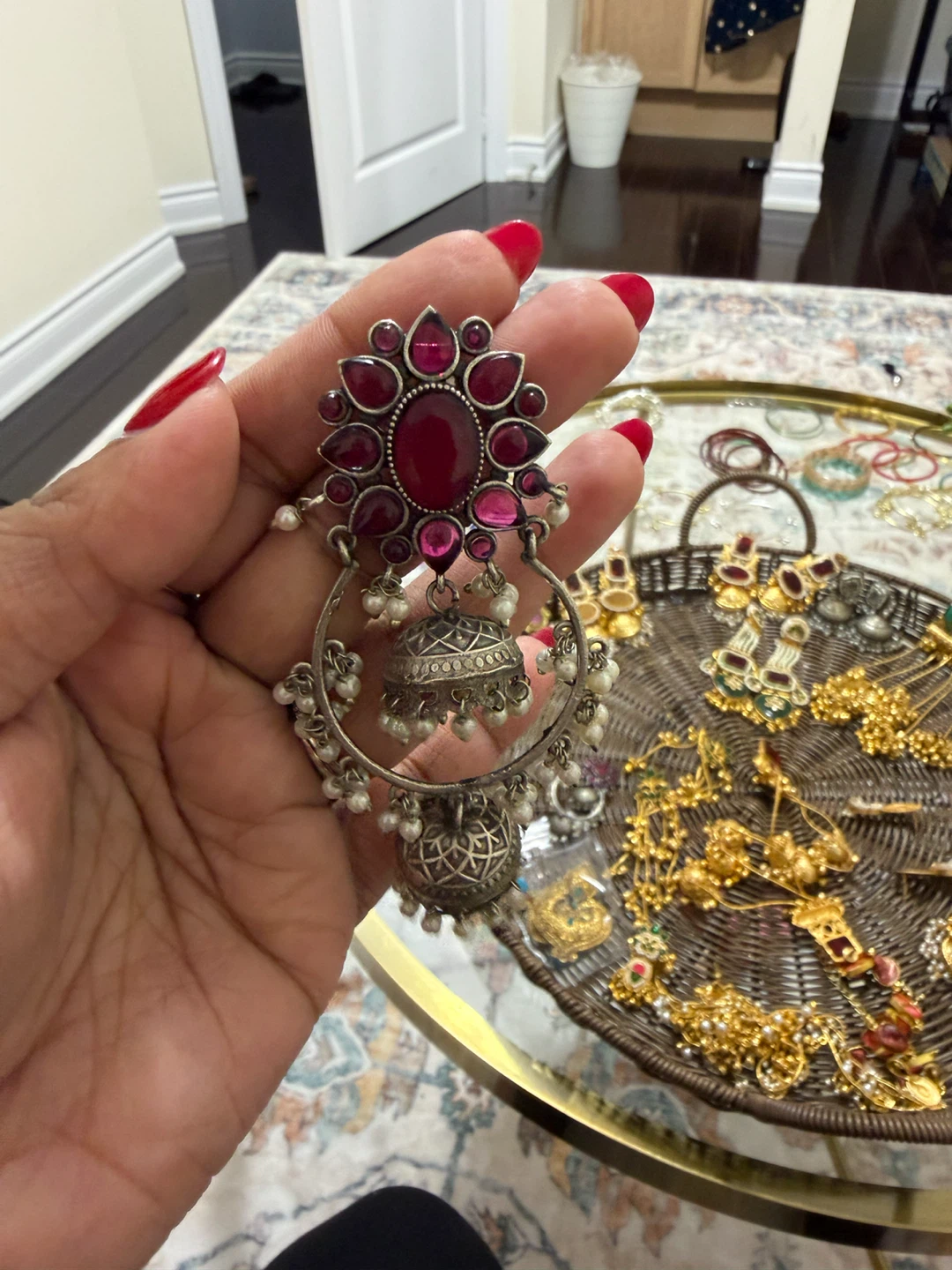 Oxidized earrings - photo 2