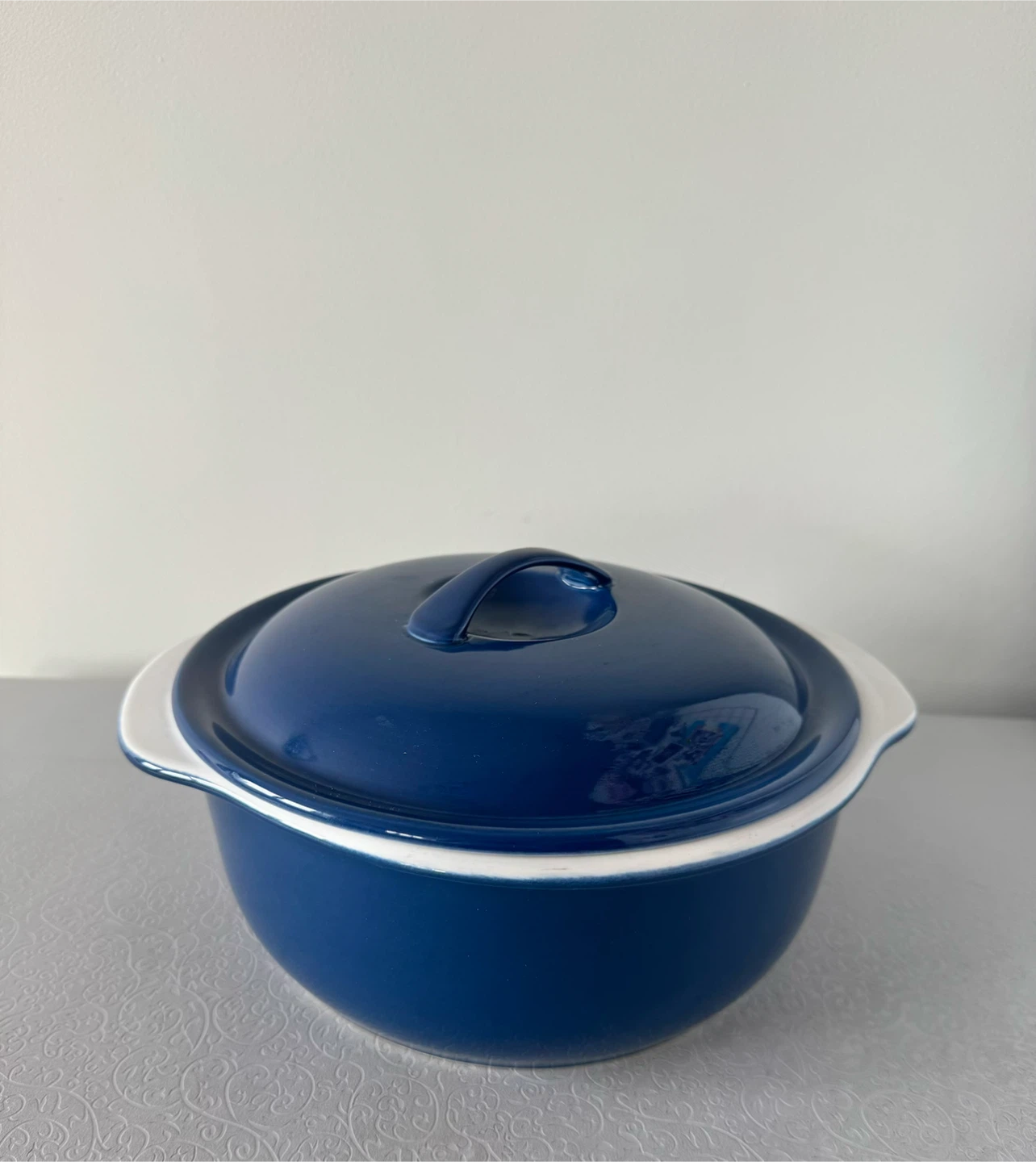 Blue Casserole Dish with Lid