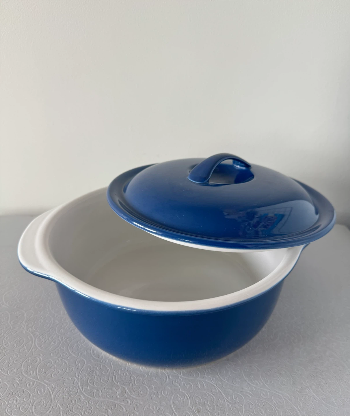 Blue Casserole Dish with Lid - photo 2