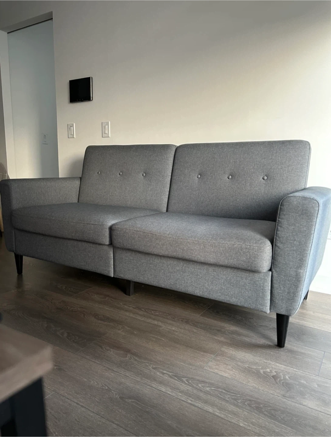 Grey Two-Seater Sofa