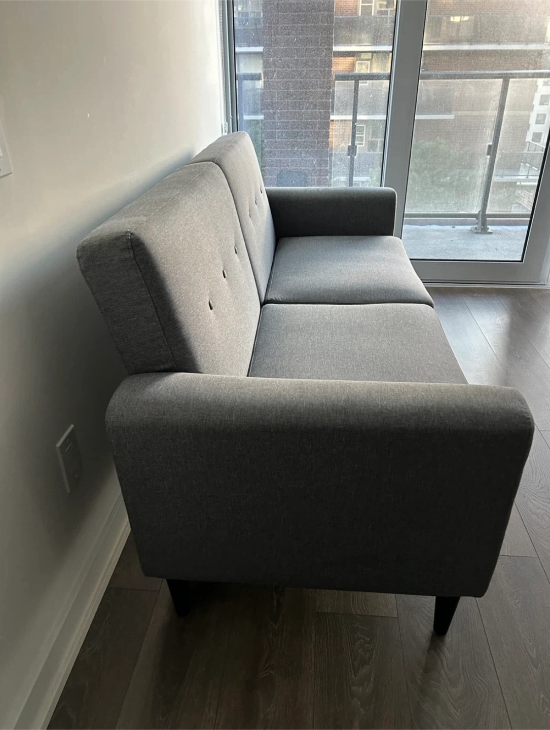 Grey Two-Seater Sofa - photo 2