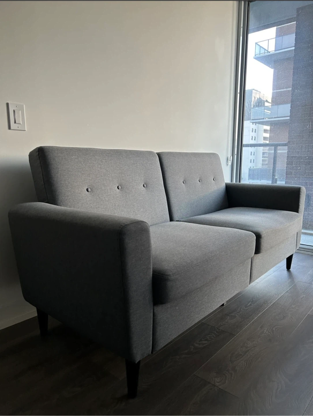 Grey Two-Seater Sofa - photo 3