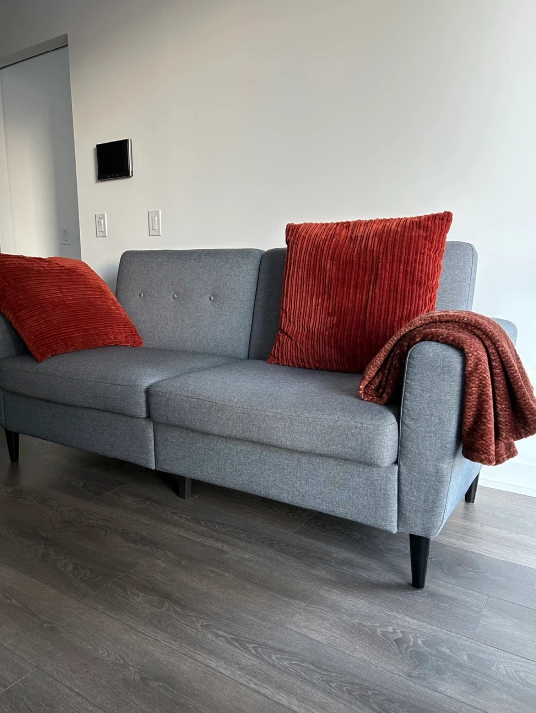 Grey Two-Seater Sofa - photo 4