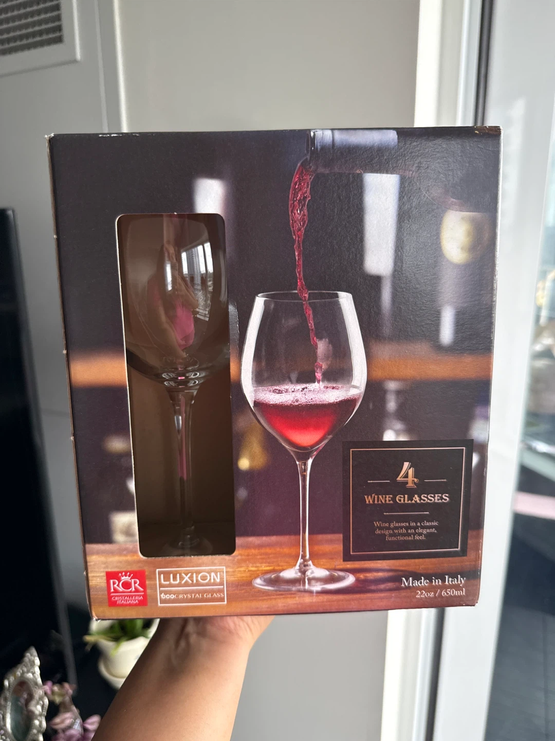 RCR Luxion 4 Wine Glasses 22oz/650ml