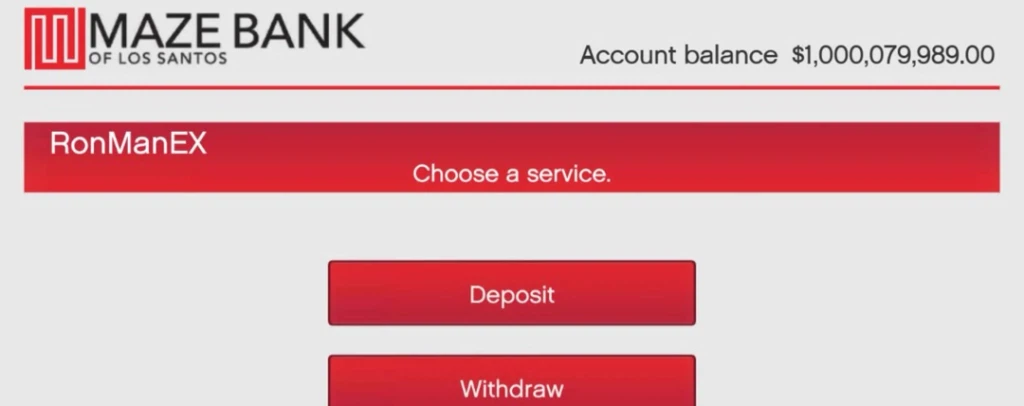 Maze Bank of Los Santos Account Statement