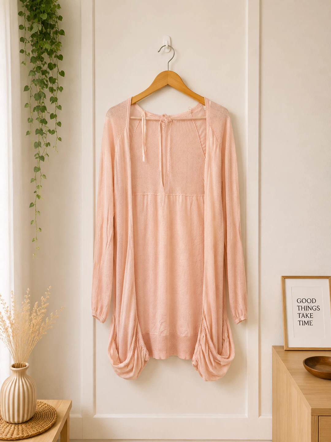 Long Pink Cardigan