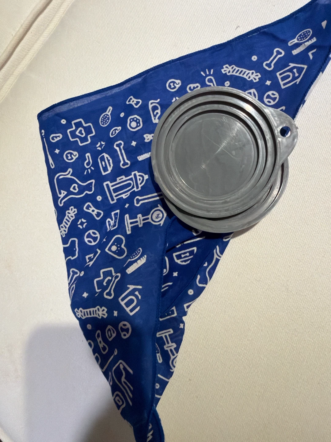 Blue Dog Bandana and Silicone Can Lids