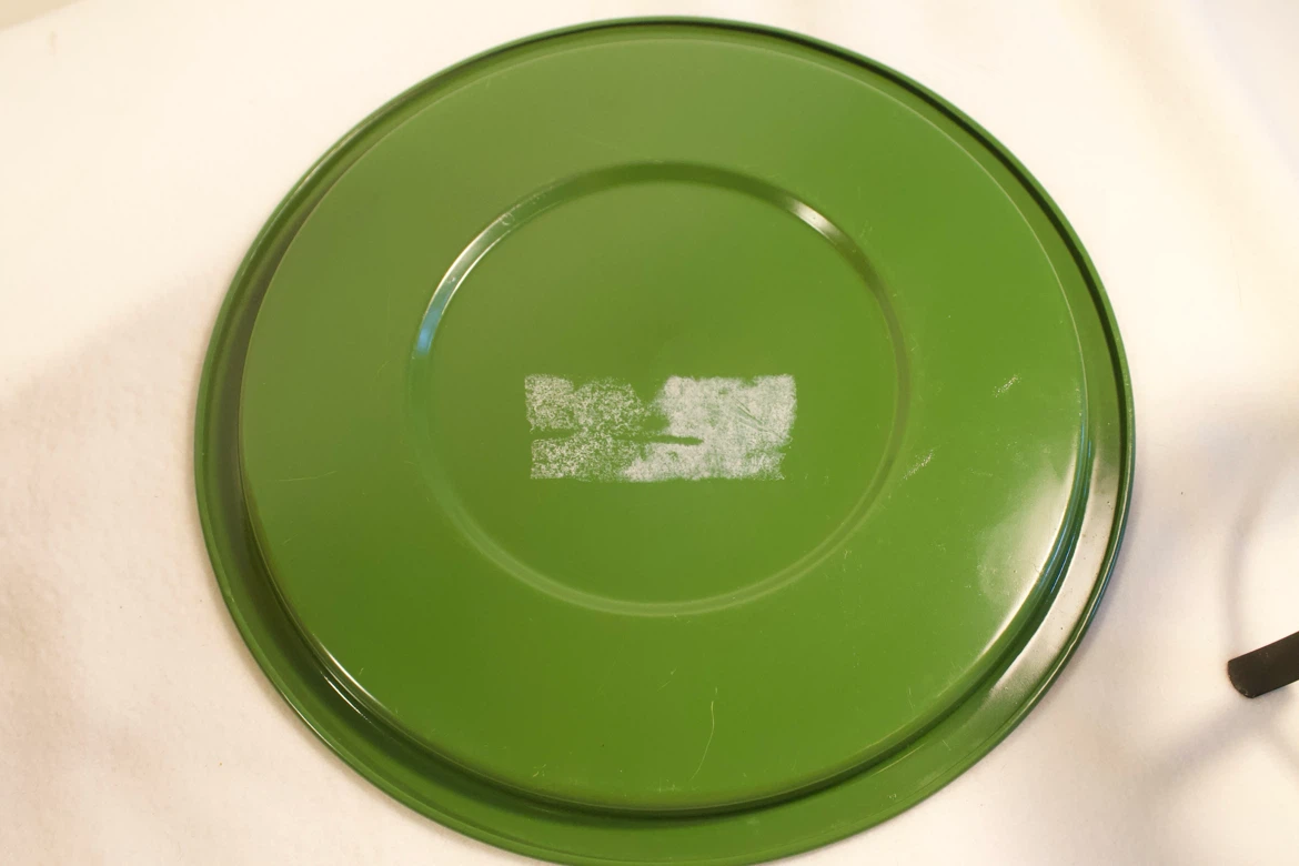 Green Fondue Set with Plate & Forks, Vintage - photo 3