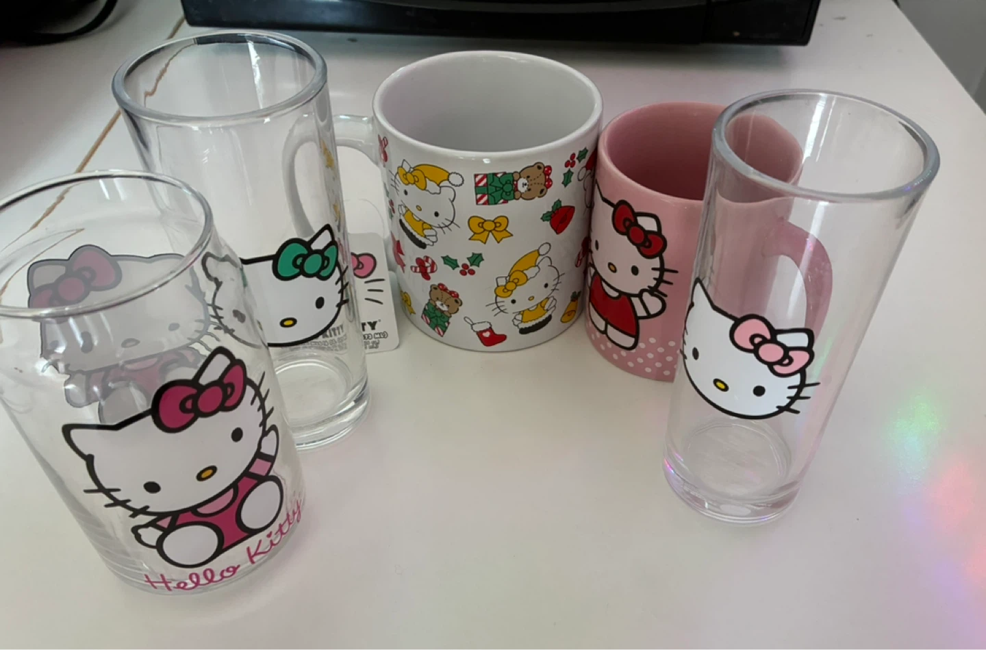 Hello Kitty Mugs and Glasses Set