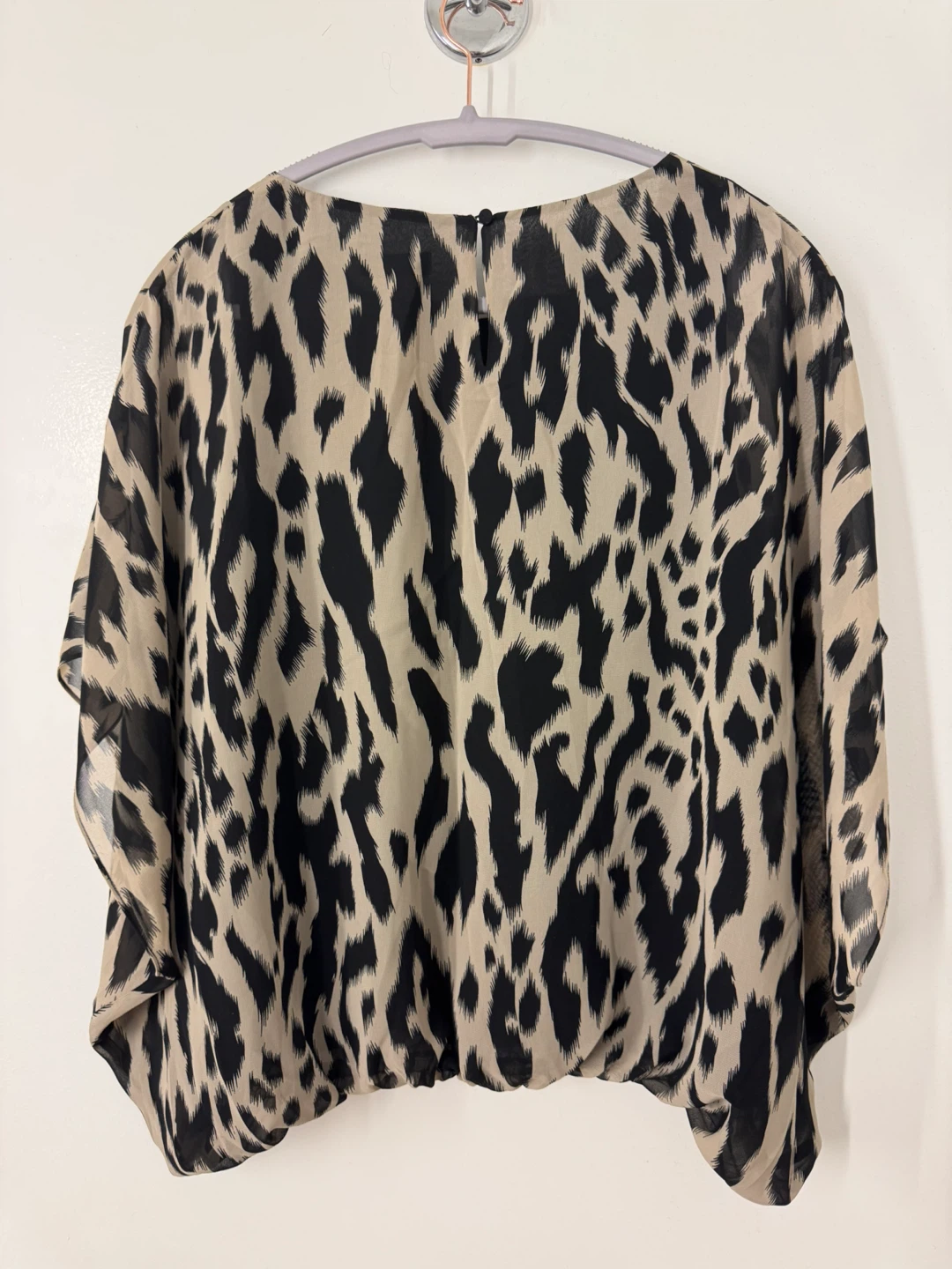 Vince Camuto Leopard Print Sheer Blouse Top - photo 2