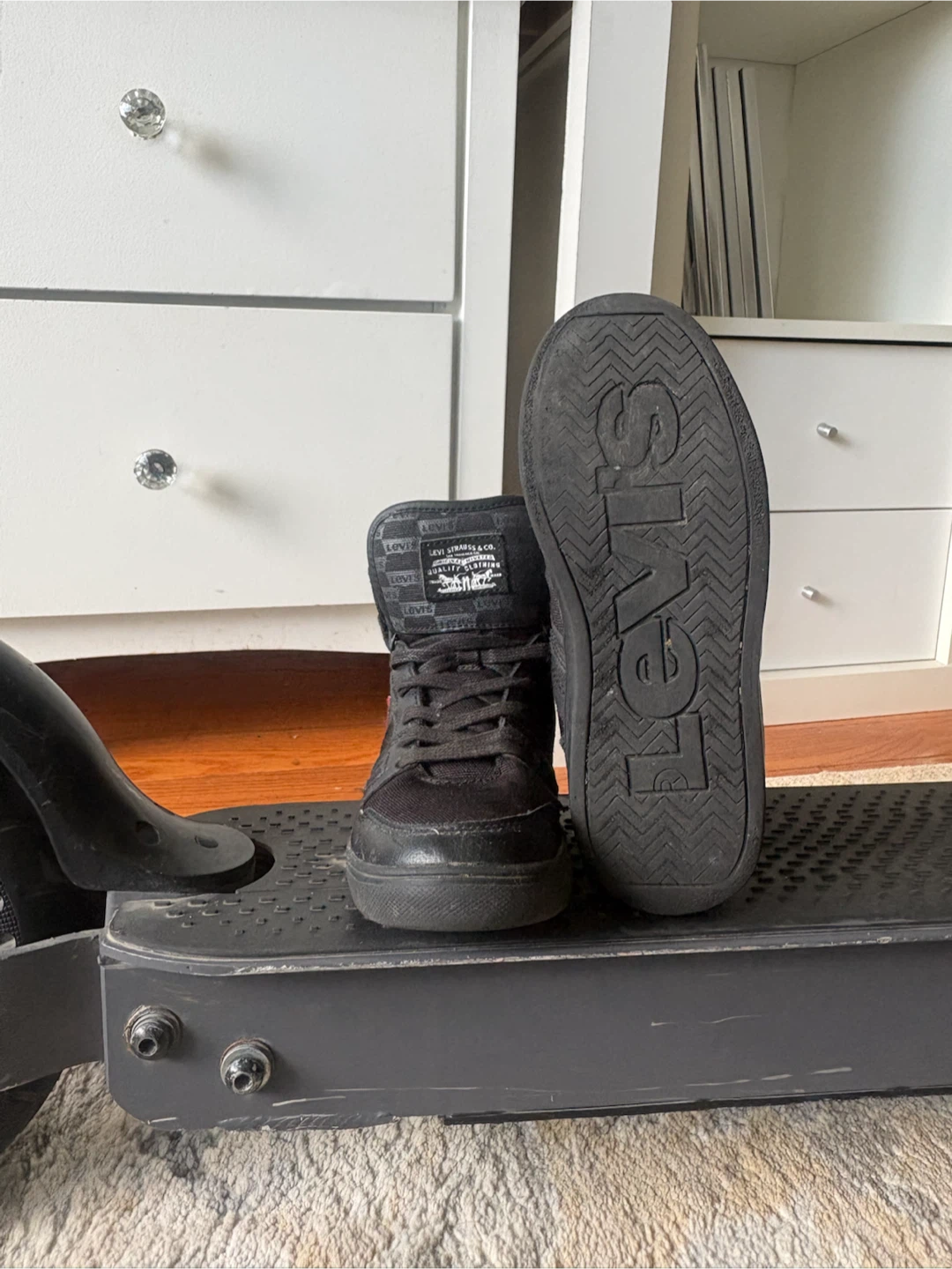 Kids Levi's Black High Top Sneakers