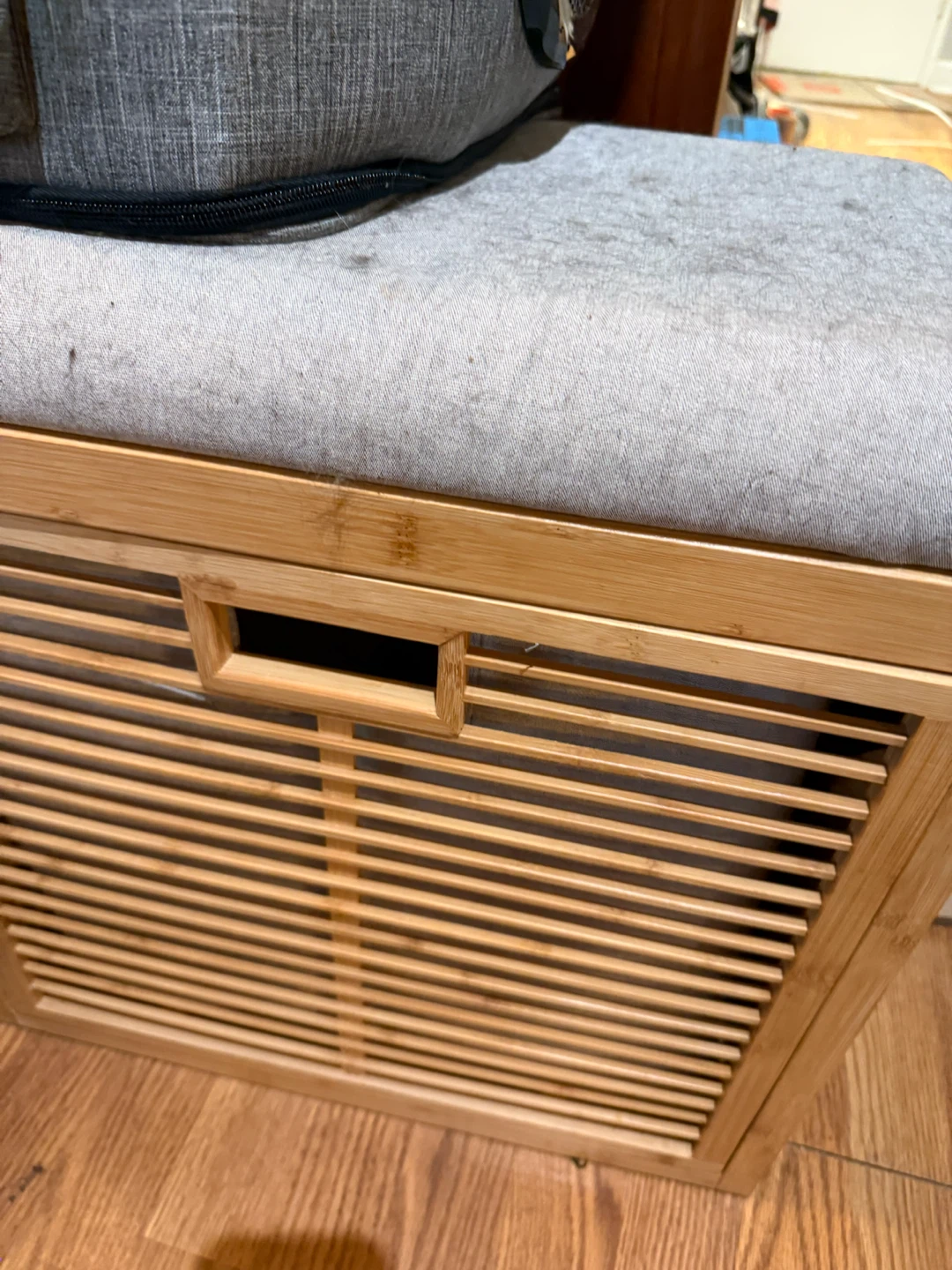 Bamboo Storage Bench with 4 Compartments - photo 2