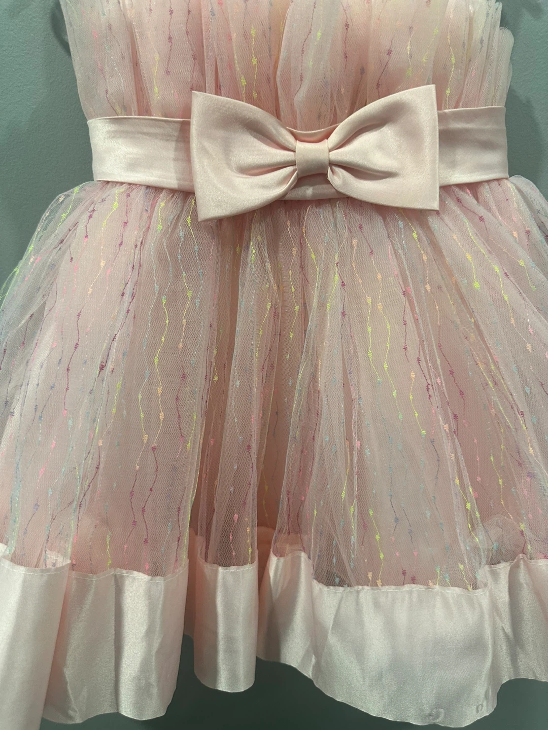 Pink Tulle Dress with Bow for 1-2year old - photo 2
