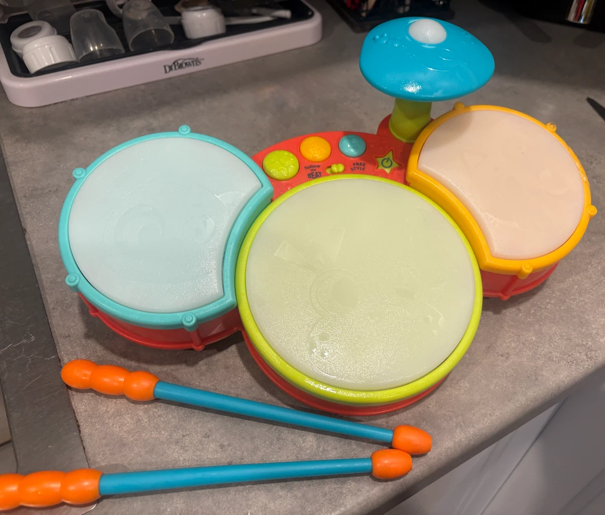 Kids Toy Drum Set with Drumsticks