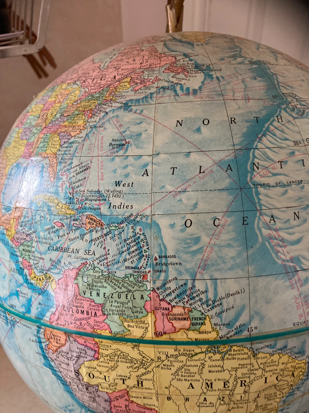 Vintage World Globe - photo 3
